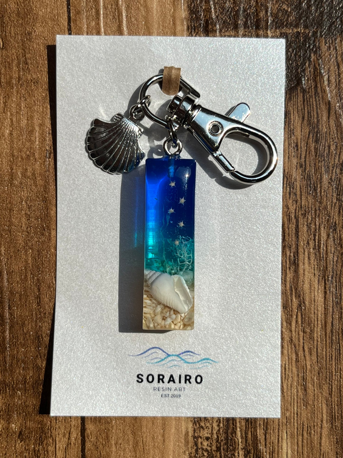 イニシャルキーホルダー(ブルー系)