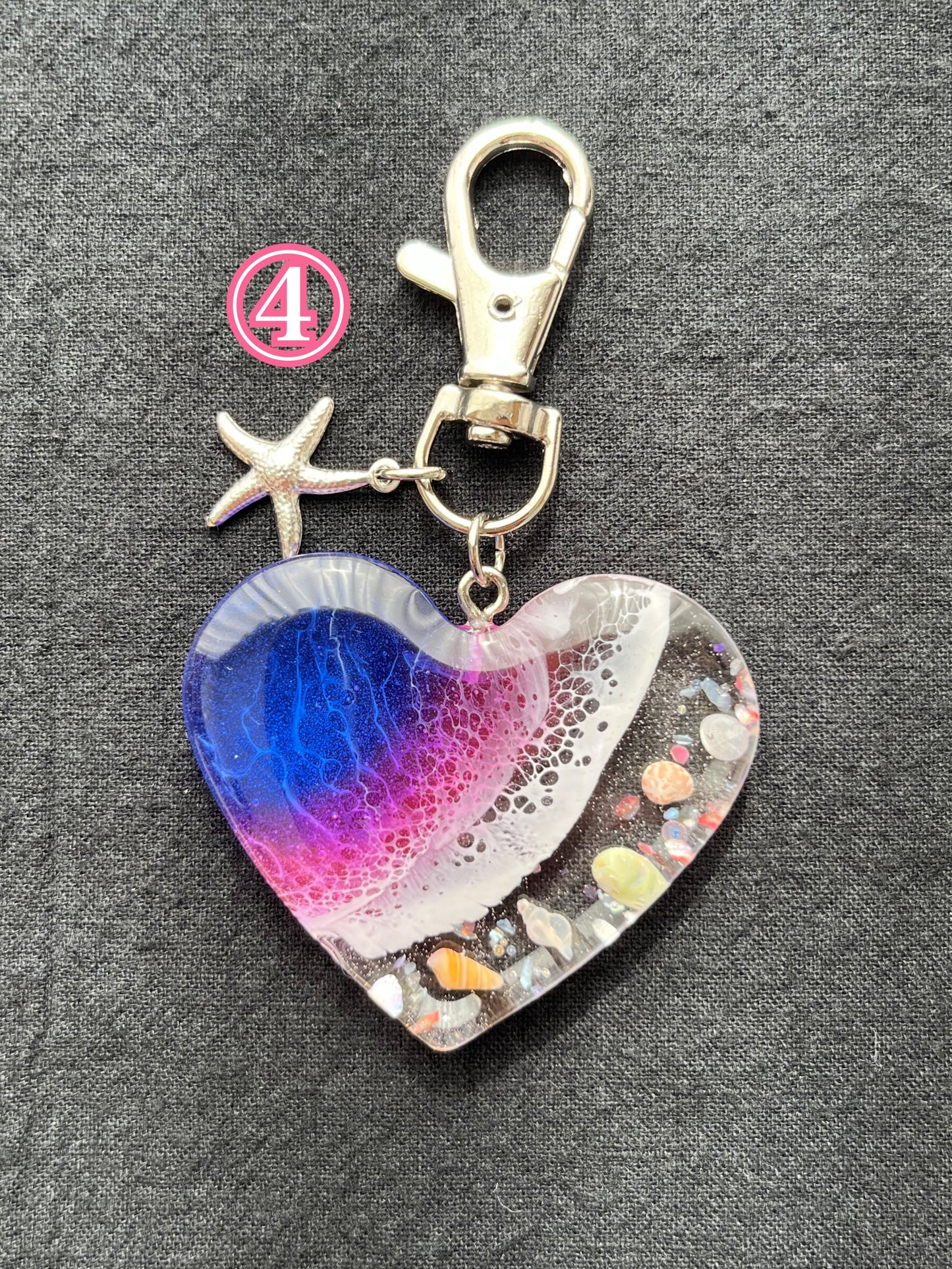 ハートキーホルダー(ピンク)