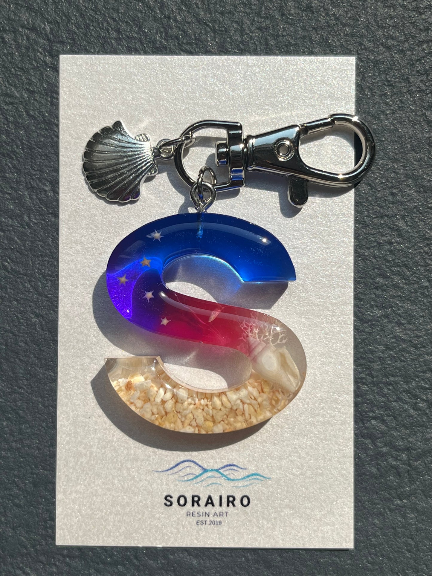 イニシャルキーホルダー(ピンク系)