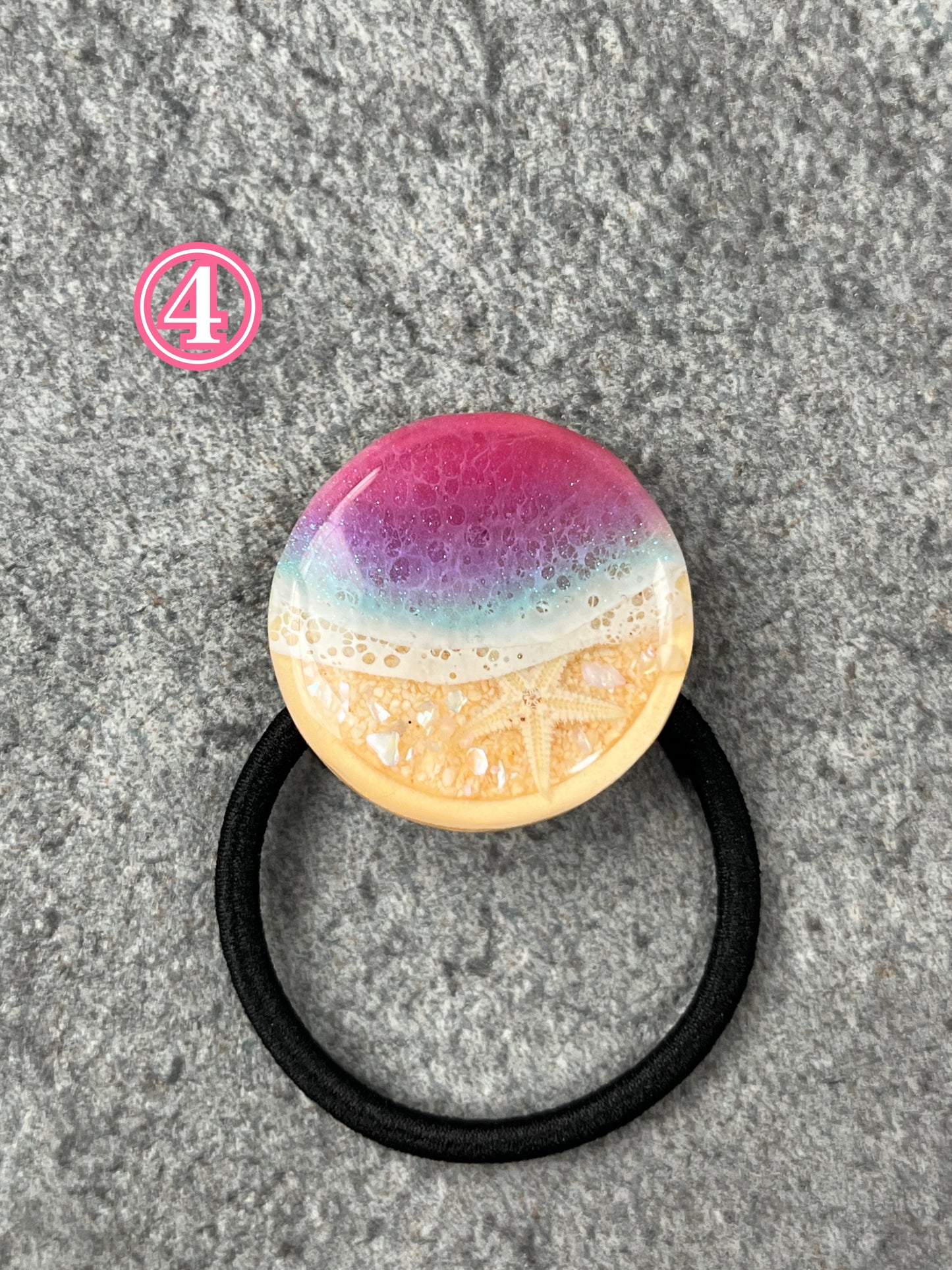 小さな海のヘアゴム(サンセット)