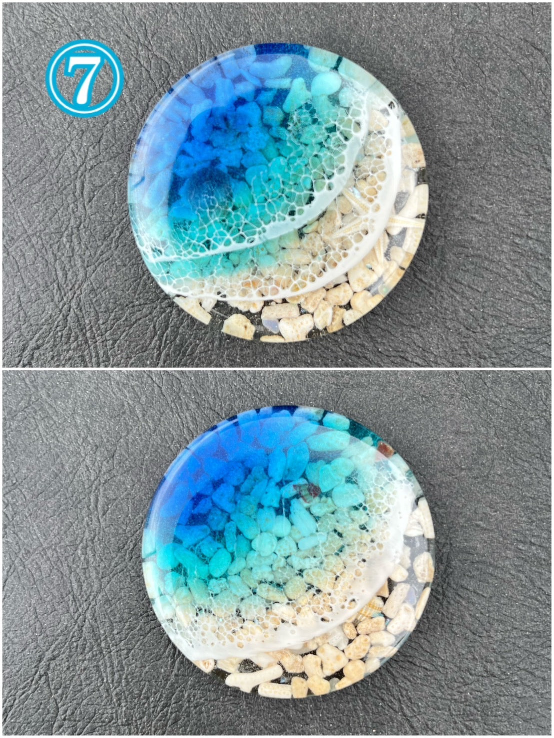 Coral Fragment Keychain Blue